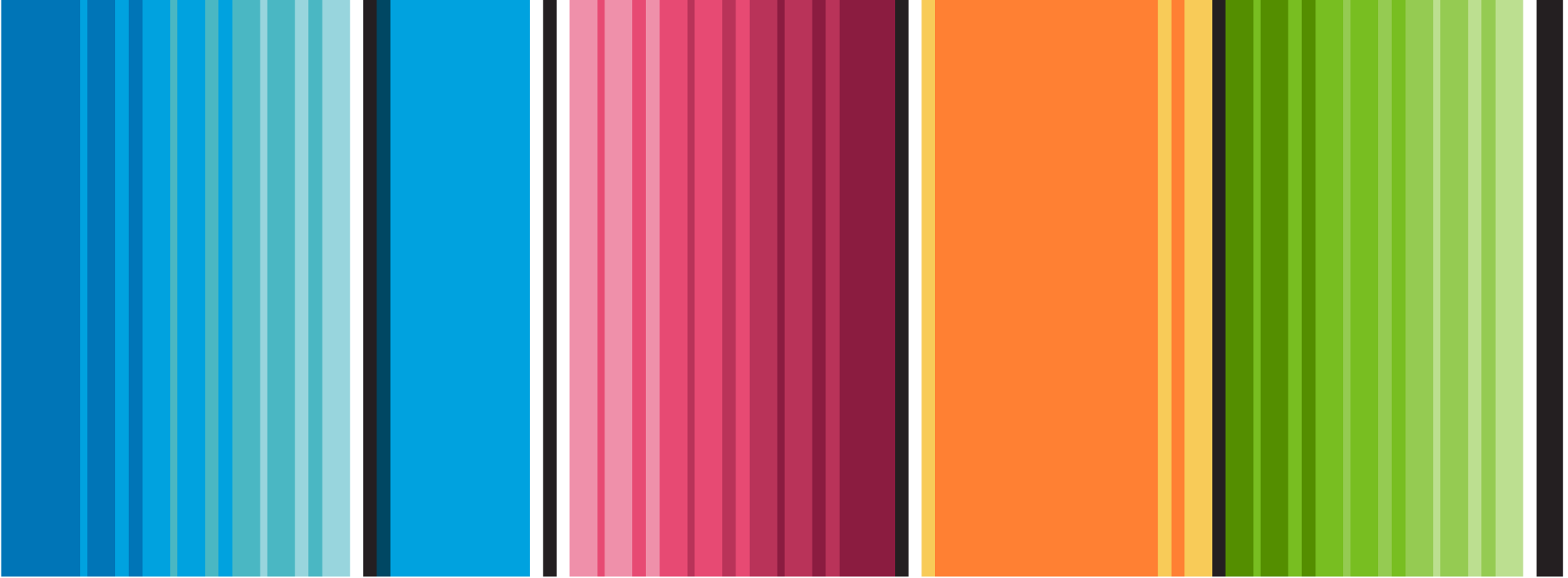 ASU Colors, lined up vertically to look like a serape design